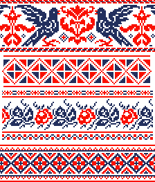 Схема вышивки крестом. Орнаменты русских вышивок. Узоры